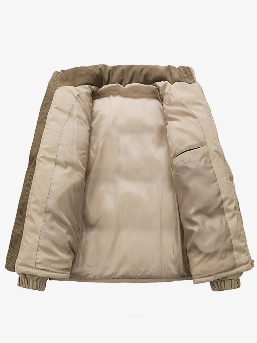 Veste Matelassée Pour Hommes Manteaux Chic Noir Vert Cool Chaud Hiver