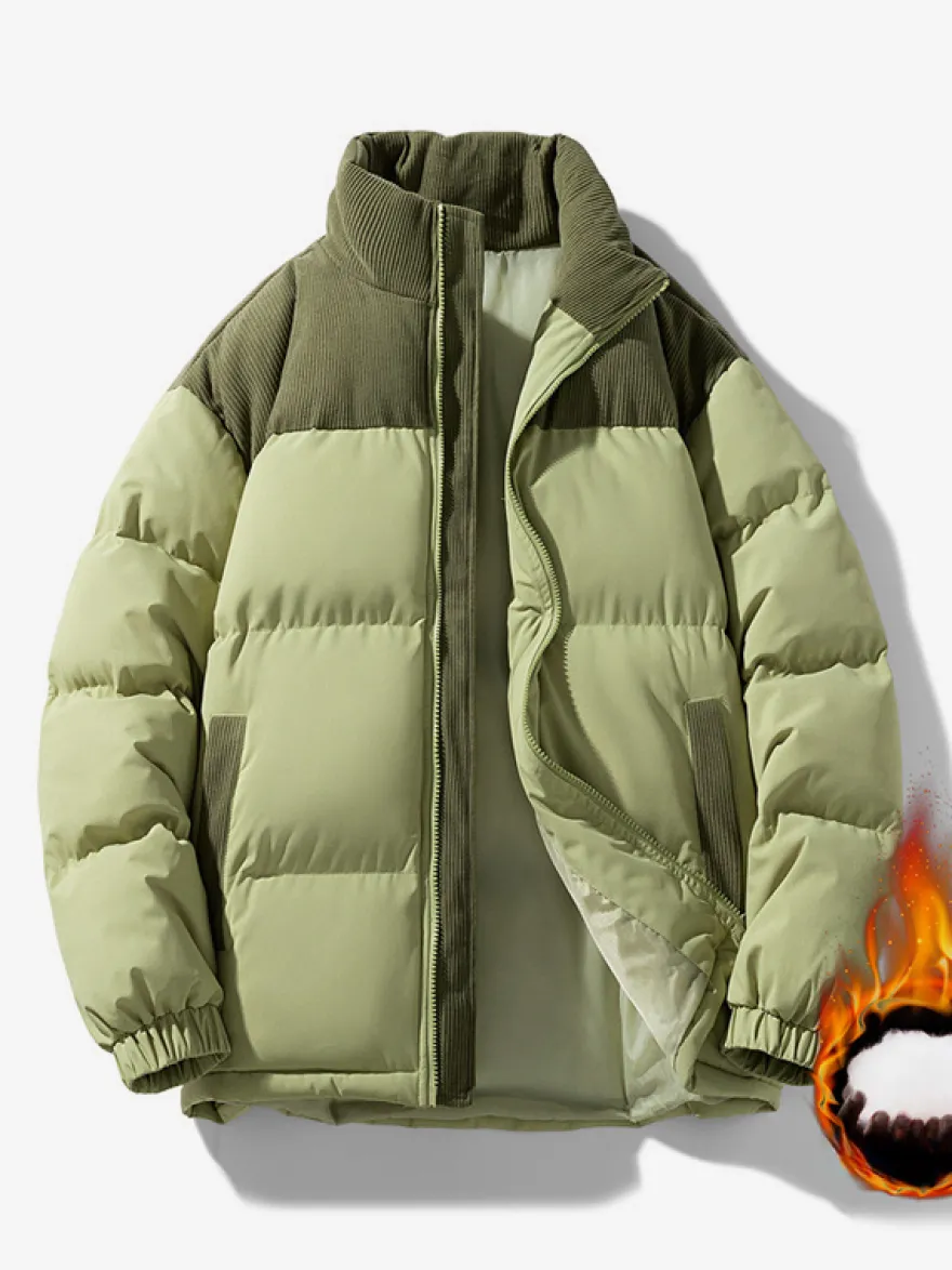 Veste Matelassée Pour Hommes Manteaux Chic Noir Vert Cool Chaud Hiver
