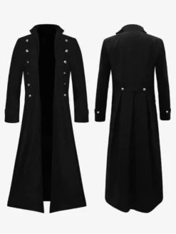 Veste rétro Steampunk pour hommes vert foncé Costumes rétro gothiques de l'ère victorienne Costumes rétro pour homme