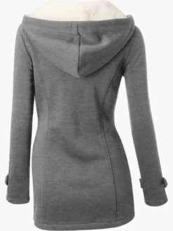 Vestes d'hiver pour femmes à capuche manteau gris vêtements d'extérieur