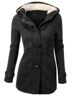 Vestes d'hiver pour femmes à capuche manteau gris vêtements d'extérieur