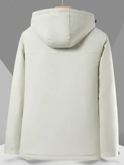 Vestes En Doublure Chaud Hiver Chic Beige Noir Glissière Éclaire Décontracté