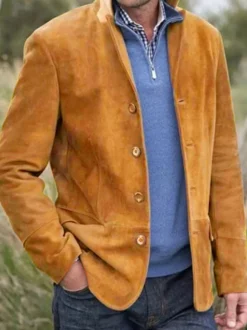 Vestes Et Manteaux Hommes Casuel Café Simple En Bouton Chic 2026