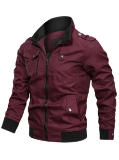Vestes et manteaux Hommes Jacket Hommes Vestes Hommes Chic Bourgogne Green Modern