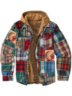 Vestes et manteaux pour hommes vestes pour hommes vestes pour hommes chics plaid clair gris kaki à la mode