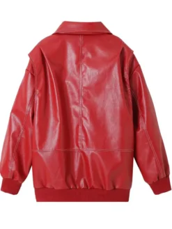 Vestes femmes col rabattu fermeture éclair décontracté manches bouffantes