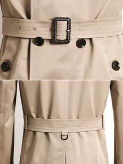 Vestes Hommes Manteaux Col Rabattu Confortable Bleu Foncé Double Boutonnage