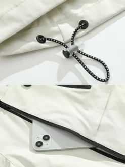 Vestes Manteaux hommes Décontracté Sport à Capuche Noir Écru Blanc Incroyable