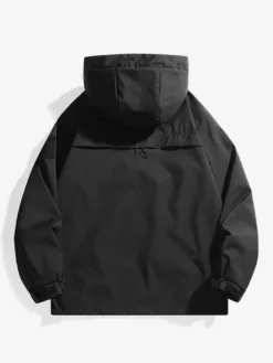 Vestes Manteaux Veste Hommes Vestes Chic Noir À Capuche Imperméable