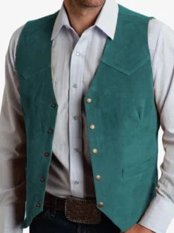 Vestes Pour Hommes Décontracté Gris Vert Moderne Bouton Poches