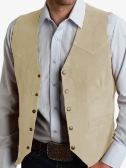Vestes Pour Hommes Décontracté Gris Vert Moderne Bouton Poches