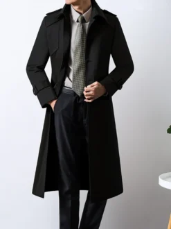 Vestes pour hommes Manteaux Bouton Col rabattu Confortable Kaki Élégant