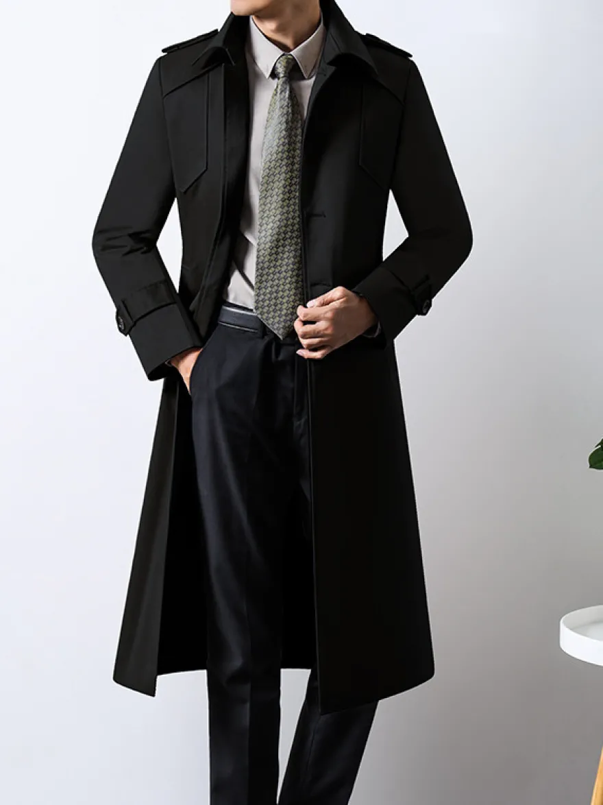 Vestes pour hommes Manteaux Bouton Col rabattu Confortable Kaki Élégant