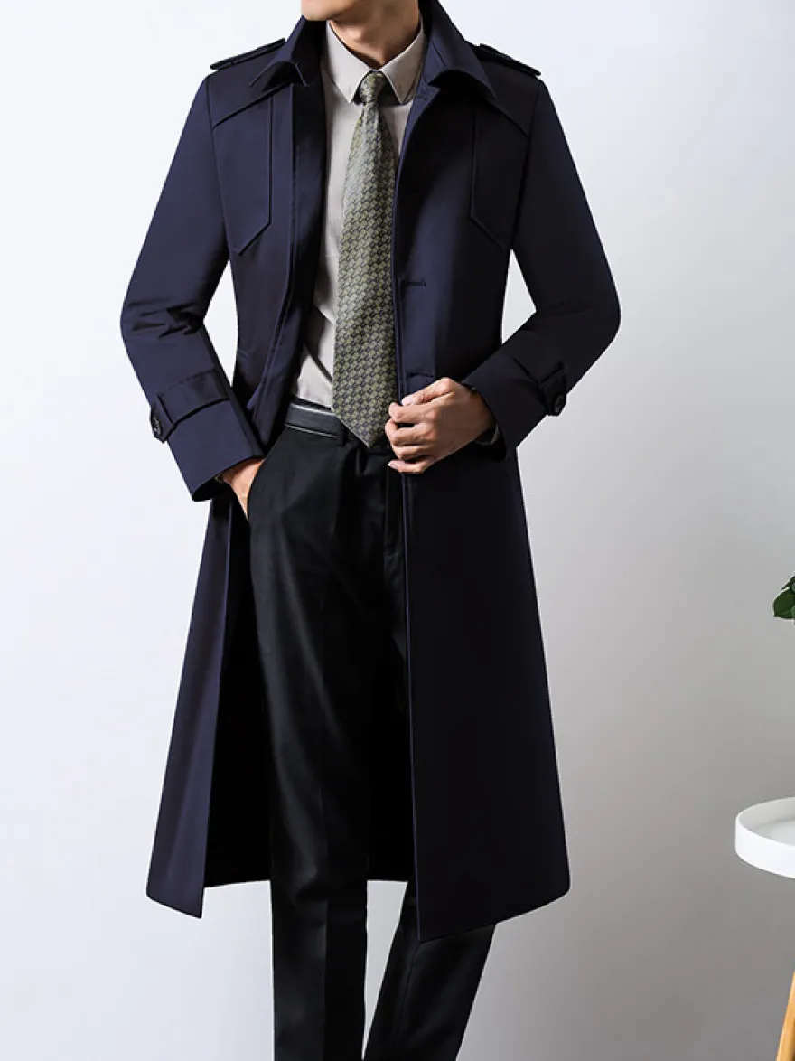 Vestes pour hommes Manteaux Bouton Col rabattu Confortable Kaki Élégant