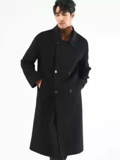 Vestes Pour Hommes Manteaux Col Rabattu À Revers Chic Gris Foncé Chesterfield