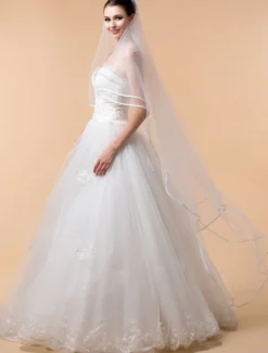 Voile de maigre de valse 1 couche en tulle de 3 mètre long