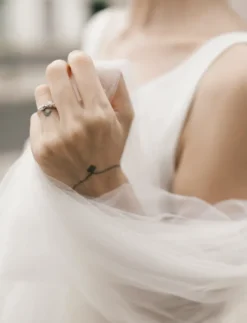 Voile de mariée en tulle délicat voile de mariée simple et long