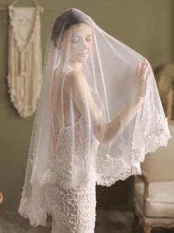 Voile de mariée ivoire
