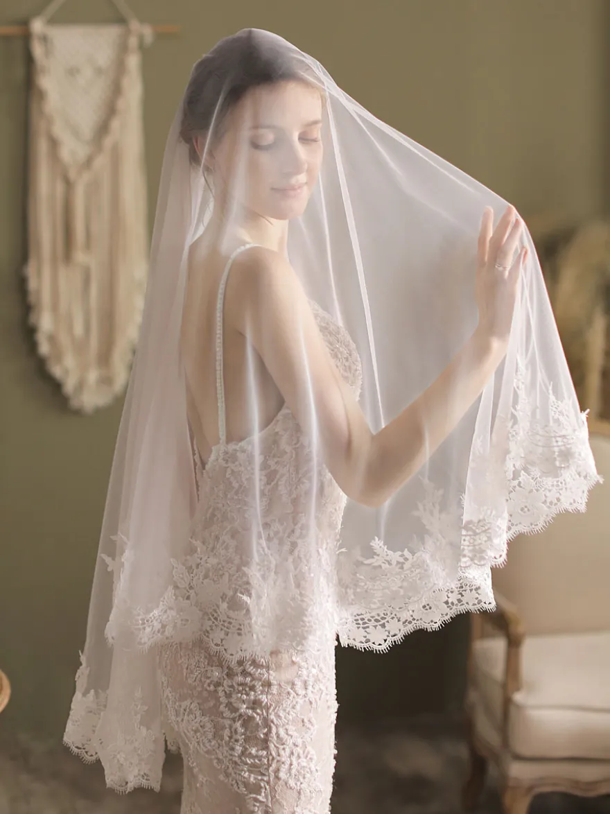 Voile de mariée ivoire