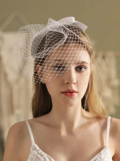 Voiles de mariage Nœuds Voile de mariée en filet à un niveau