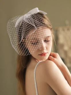 Voiles de mariage Nœuds Voile de mariée en filet à un niveau