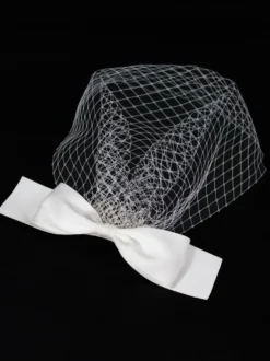 Voiles de mariage Nœuds Voile de mariée en filet à un niveau