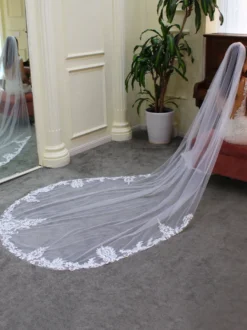 Voiles de mariage Voile de mariée cascade en tulle à un niveau