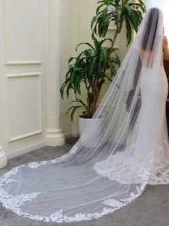 Voiles de mariage Voile de mariée cascade en tulle à un niveau