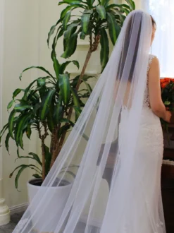 Voiles de mariage Voile de mariée cascade en tulle à un niveau