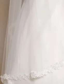 Voile voile à coude 1 couche en tulle dentelle plongeant