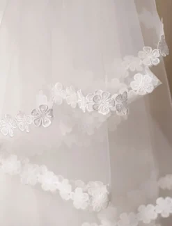 Voile voile à coude 1 couche en tulle dentelle plongeant