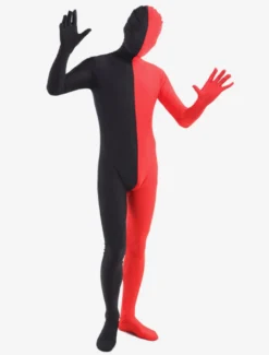 Vêtement de zentai beau combinaison enveloppé unisexe en lycra spandex multicolore effet patchwork Déguisements Halloween