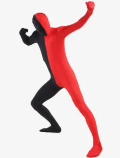 Vêtement de zentai beau combinaison enveloppé unisexe en lycra spandex multicolore effet patchwork Déguisements Halloween