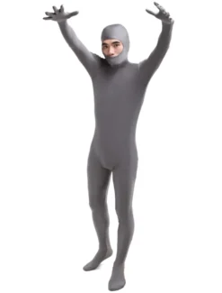 Vêtement de zentai gris foncé unicolore en lycra spandex Déguisements Halloween