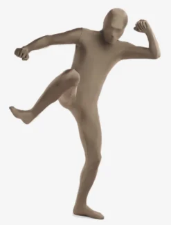 Vêtement de zentai olive unicolore enveloppé Déguisements Halloween