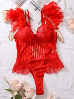 Vêtements pour femmes Lingerie Teddy Chaînes Teddy sexy noir pour femmes
