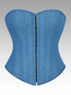 Vêtements vintage Corset vintage Vêtements vintage pour femmes Corset bleu ciel clair Chic pour femmes adultes
