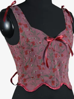 Vêtements vintage Corset vintage Vêtements vintage pour femmes Corset à lacets blanc écru Imprimé pour adultes Rétro pour femmes
