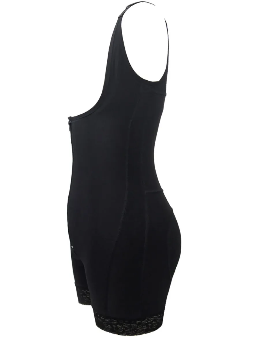 Women's Waip Shaper Underbust sans manches Ruffled Shaping Bodysuit
