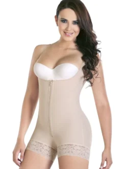 Women's Waip Shaper Underbust sans manches Ruffled Shaping Bodysuit