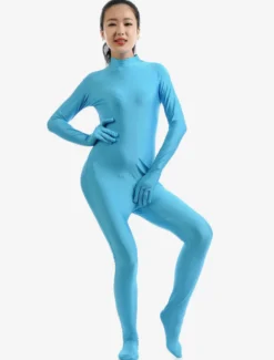 Zentaï en lycra spandex bleu ciel clair Déguisements Halloween