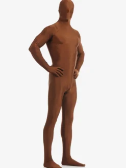 Zentaï en lycra spandex marron Déguisements Halloween