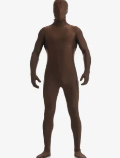 Zentaï en lycra spandex marron foncé Déguisements Halloween