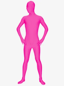 zentai combinaison enveloppé unisexe en lycra spandex rose Déguisements Halloween Toussaint Cosplay Costume