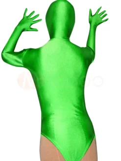 Zentai unisexe demi-long en lycra vert Déguisements Halloween
