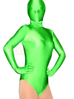 Zentai unisexe demi-long en lycra vert Déguisements Halloween