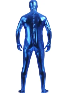 Zentaï métallique brillant bleu roi Déguisements Halloween